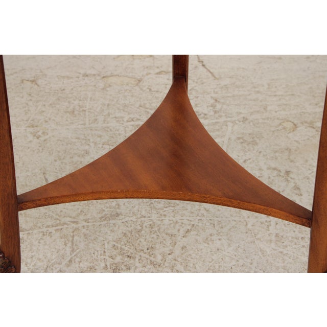 Brown John Widdicomb Round Burl Wood Lamp Table For Sale - Image 8 of 13