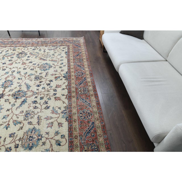 Persian 1970s Vintage Persian Handmade Wool Cotton Area Rug For Sale - Image 3 of 11