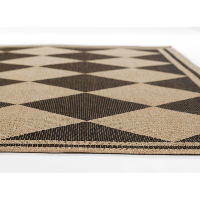 Erin Gates by Momeni Saybrook Diamond Black Indoor/Outdoor Area Rug 6'6" X 9' For Sale - Image 9 of 12