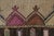 This gift-size vintage 2x3 Turkish rug, circa 1950–1959, features an architectural geometric design rendered in ivory,...