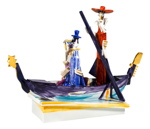 Venetian Journey with Gondola Figurine Group by Peter Strang for Meissen, 2006