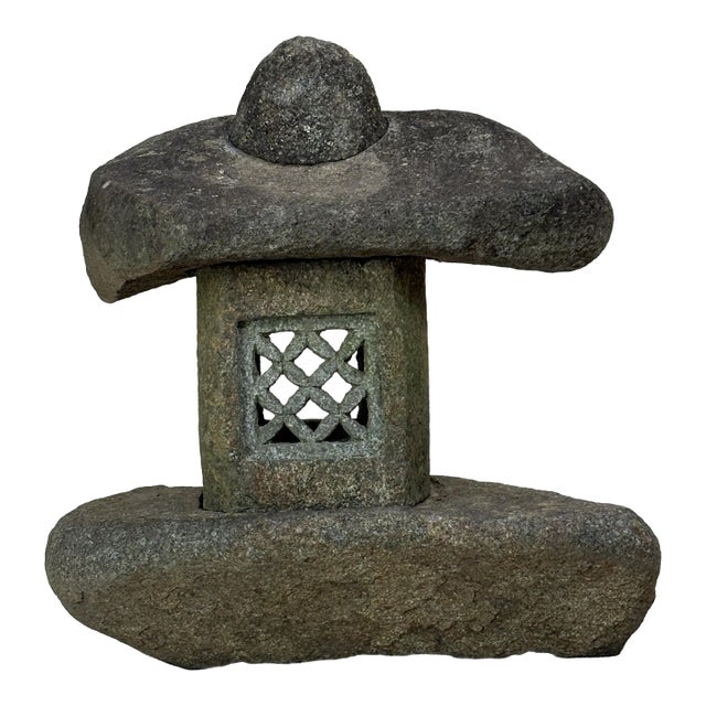 Mid-Century Granite Hand-Carved Kasugo Style Garden Ornament For Sale