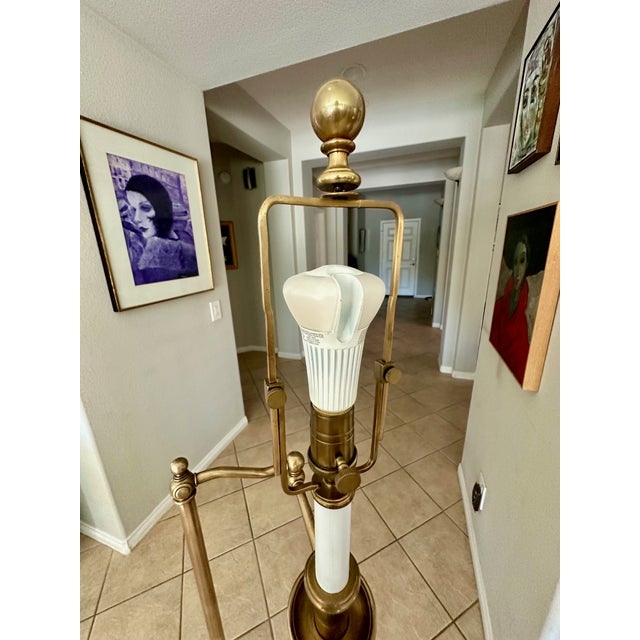 Vintage Ralph Lauren 'Sargent' Brass Swing Arm Floor Lamp For Sale - Image 10 of 15