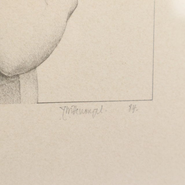 Roger Wittevrongel, Portrait of a Woman Numbered 79/99, 1984, Lithograph, Framed For Sale - Image 6 of 14
