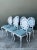 White Vintage Cast Aluminum Shell Back Grotto Chairs - Set of 6 For Sale - Image 8 of 11
