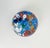 Stunning 4.5" wide, modernist Italian Murano glass paper weight. Hand blown heavy glass with multicolored scramble...