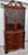 Brown Vintage Chippendale Style Mahogany China Cabinet Hutch Serpentine Swan Neck For Sale - Image 8 of 15