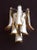 Metal Italian Murano Sconces of Mazzega Caramel Lattimo Petals Glass - a Pair For Sale - Image 7 of 8