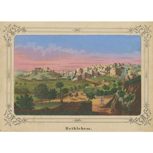 Antique View of Bethlehem, 1850s For Sale - Image 3 of 10
