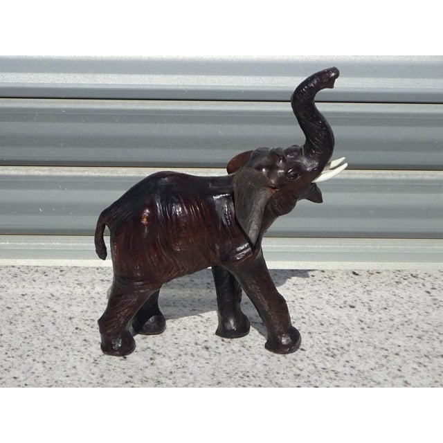 1960s Asian Leather Elephant Figurine, 1960s For Sale - Image 5 of 15