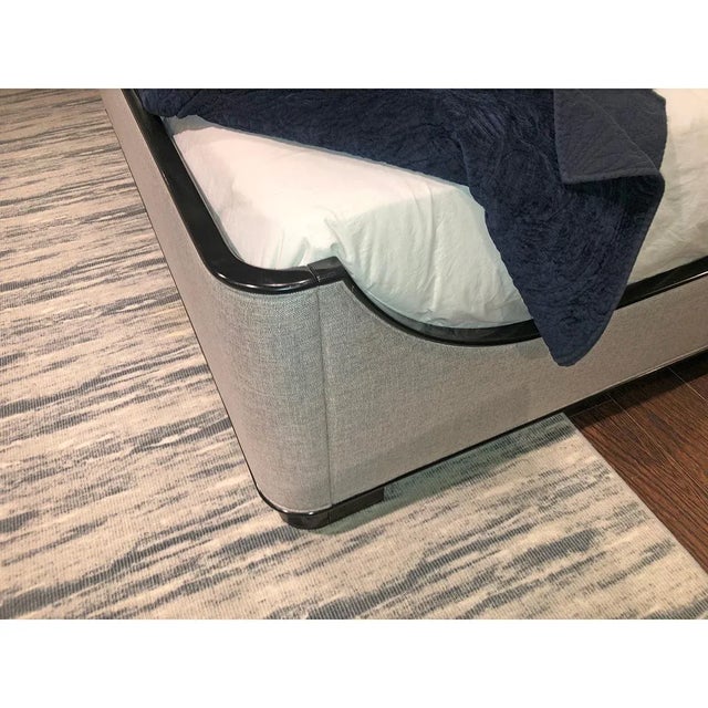 Mid Century Upholstered King Size Bed For Sale - Image 9 of 11