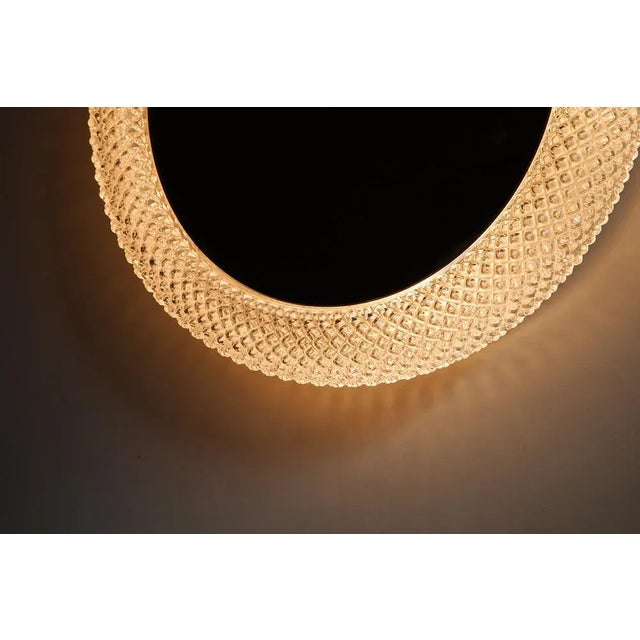 Wall Mirror with Lamp from Limburg, Germany, 1970s For Sale - Image 3 of 7