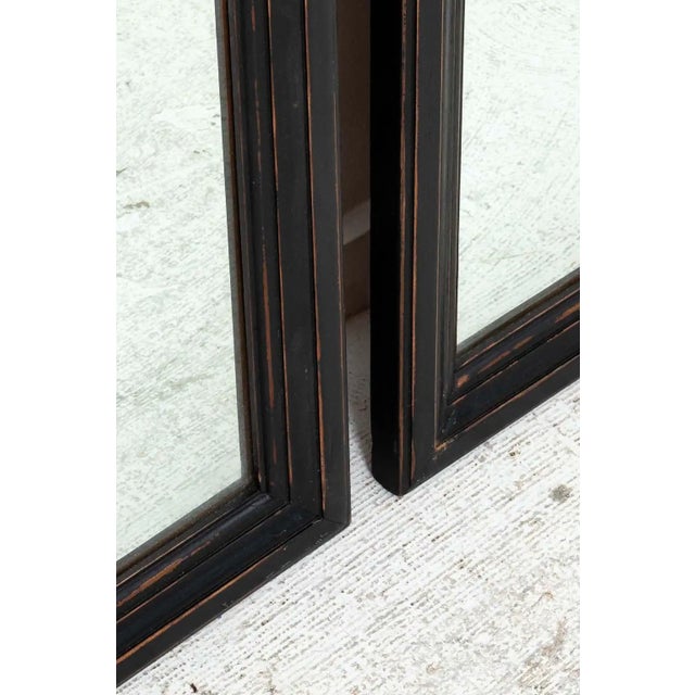 Pair Black Mid Century Mirrors For Sale - Image 10 of 10