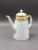 Vista Alegre Portugal Anna White & Gold Porcelain Lidded Coffee Tea Pot Measures approximately: 8 1/2" long, 4 7/8" wide,...