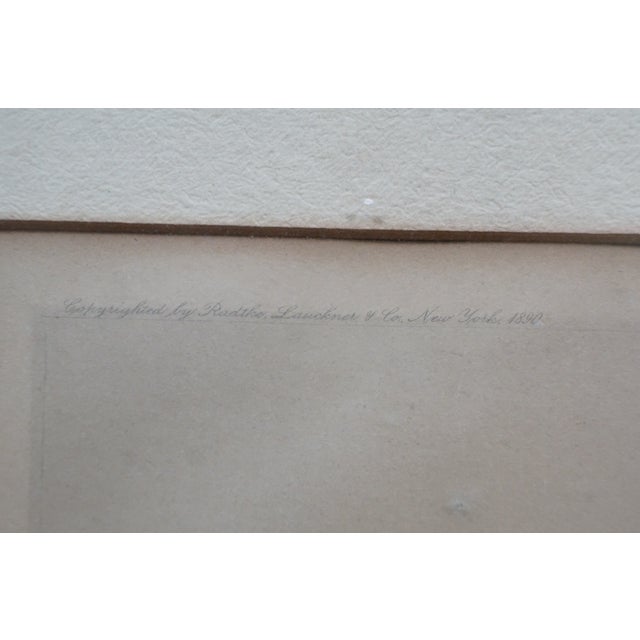 Late 19th Century Antique Edward Loyal Field Signed Lake Champlain Landscape Etching 31" For Sale - Image 5 of 12