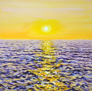 "Ocean. Sunset." Original Contemporary Painting by Iryna Kastsova