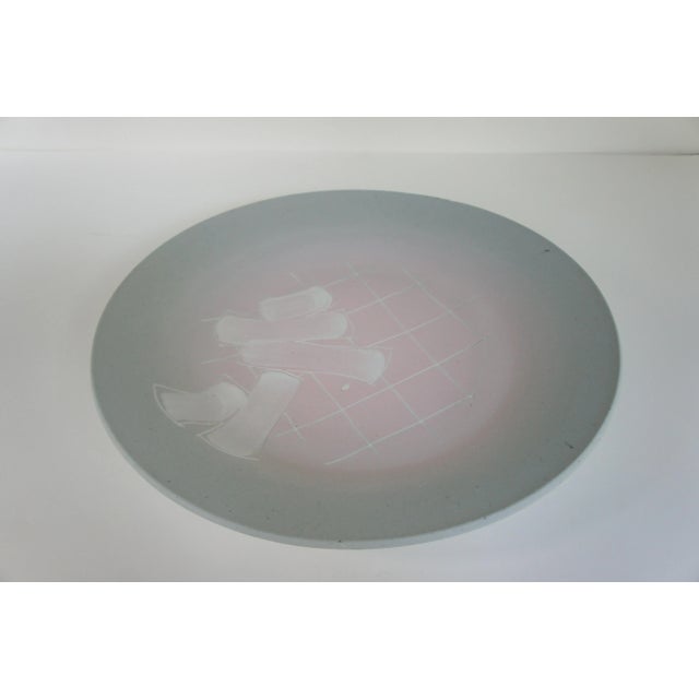 1970s Vintage Mid-Century Modern Art Pottery Platter For Sale - Image 4 of 12