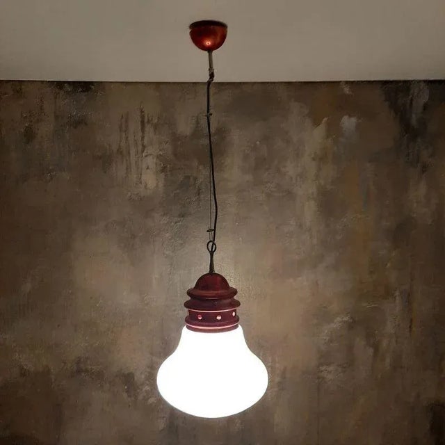 1960s Italian Glass Bulb Pendant Lamp, 1960s For Sale - Image 5 of 10