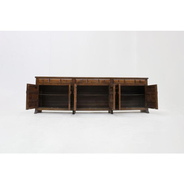 Vintage Spanish Brutalist Credenza, 1970s For Sale - Image 6 of 8
