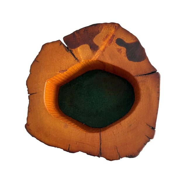 Mid-Century Modern 1970s Spancraft Handmade Wooden Live-Edge Trinket Box With Carved Bird For Sale - Image 3 of 10