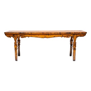 Chinese Marigold Lacquer Altar Table, C. 1920 For Sale