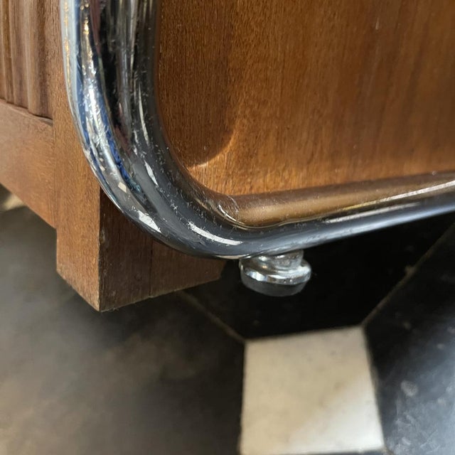 Modernist Art Deco Bauhaus Tubular Steel & Wood Sideboard, 1930 For Sale - Image 10 of 16