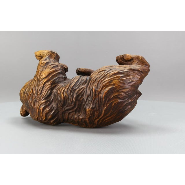 Hand Carved Bear Figure with Glass Eyes, Germany, 1930s For Sale - Image 18 of 18