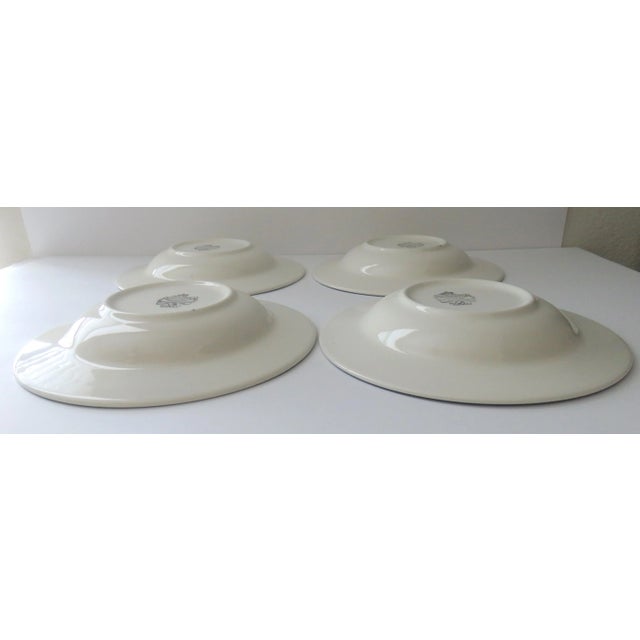 Late 20th Century Vintage Pagnossin Bowls Soup/Salad Treviso Spa Blueberry Italy- Set of 4 For Sale - Image 5 of 6