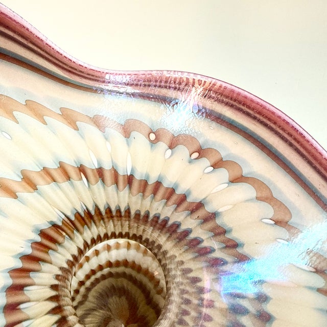 Vintage Peacock Eye Vase in Glass, 1970s For Sale - Image 4 of 16