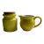 Savoir Vivre Yellow Ceramic Sugar & Creamer Set, 1980's For Sale