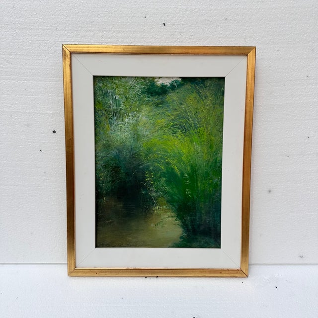 Timoteo Pérez Rubio, Green Landscape, 1920s, Oil on Cardboard For Sale - Image 3 of 18