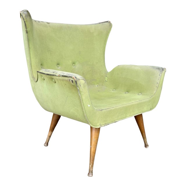 Karpen of California Wing Back Lounge Chair – For Reupholstery For Sale