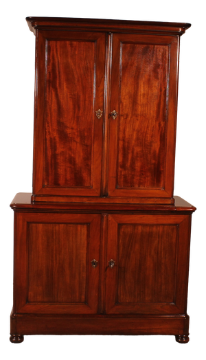 Small Early 19th Century Two-Part Mahogany Buffet