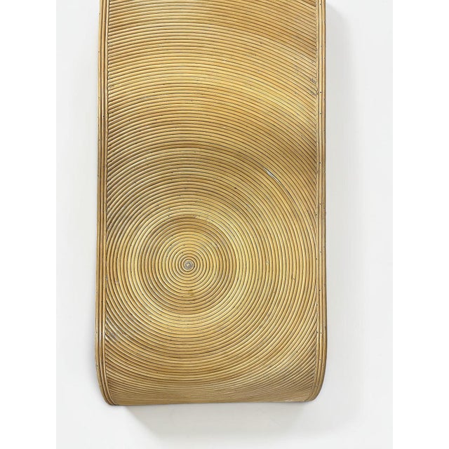 Gabriella Crespi Vintage 1970s Organic Modern Pencil Reed Waterfall Console Table For Sale - Image 4 of 9