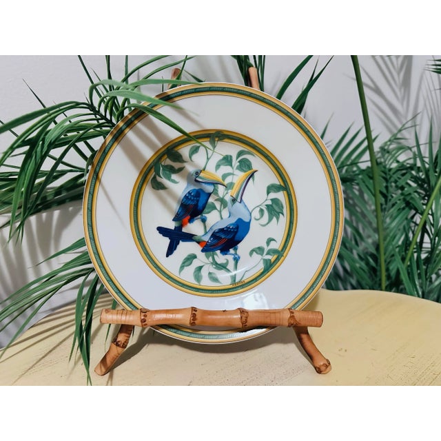 Green Hermès Toucan Vintage Porcelain Bowl For Sale - Image 8 of 10