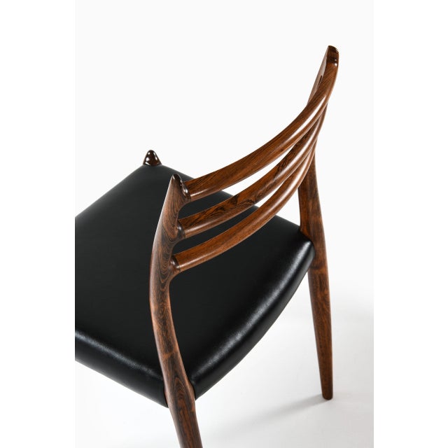 Black Model 78 Dining Chairs by Niels O. Møller attributed to J.L Møllers Furniture Factory, 1960s, Set of 6 For Sale - Image 8 of 12