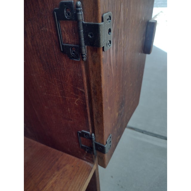 Late 20th Century Cannon Woodworks Rustic Solid Wood Two-Door Cabinet For Sale - Image 10 of 15