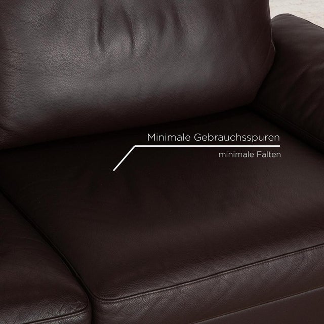 3300 Leather Two-Seater Brown Sofa from Rolf Benz For Sale - Image 6 of 6