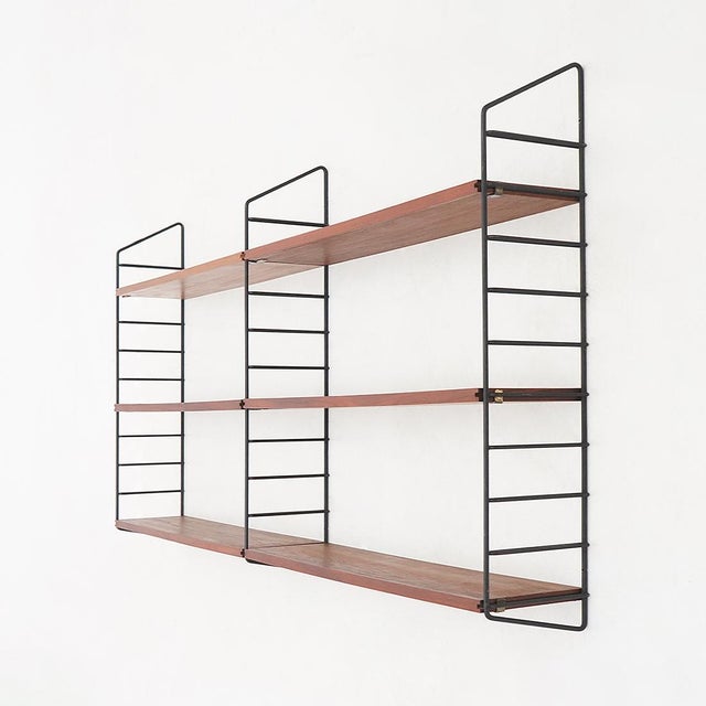 Italian Wall Bookcase, 1960s For Sale - Image 4 of 13