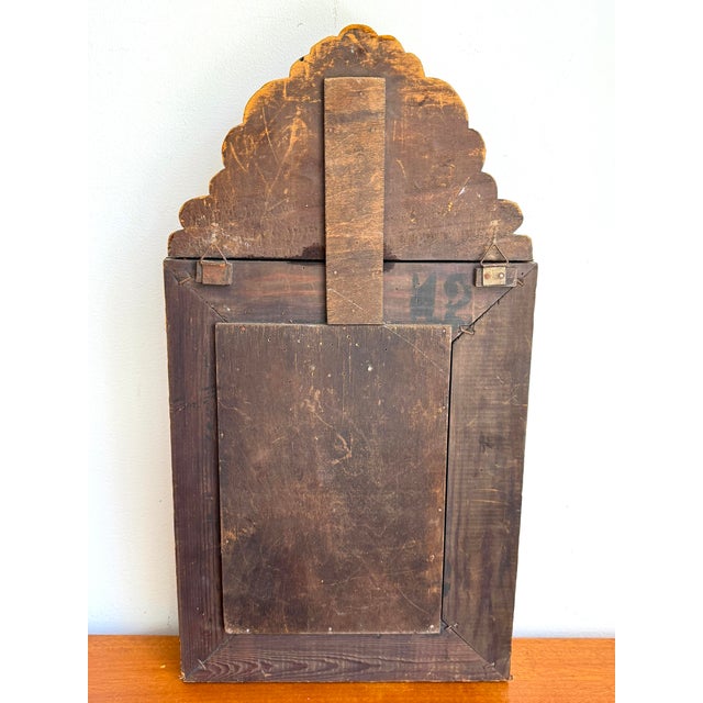 Antique Victorian Wall Cabinet with Beveled Mirror and Brush, Late 19th Century For Sale - Image 16 of 17