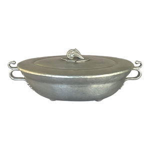 1920s Fine Art Deco Aluminum Hand-Wrought Vegetable Dish by Cellini-Craft