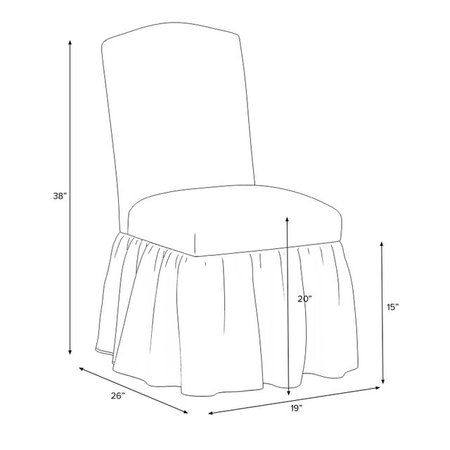 Contemporary Ruffle Camel Back Dining Chair in Linny Ikat Sage For Sale - Image 3 of 7