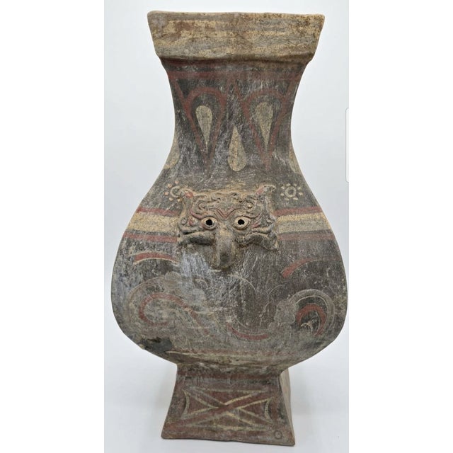 Digital Chinese Painted Terracotta Pottery Vessel (Hu Jar) For Sale - Image 7 of 7