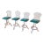 Set of 4 Hill Manufacturers Lucite & Chrome Swivel Counter Stools For Sale