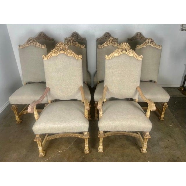 Set of Ten French Carved Wood Armchairs, Louis XV–Inspired, Early 20th Century For Sale - Image 11 of 18
