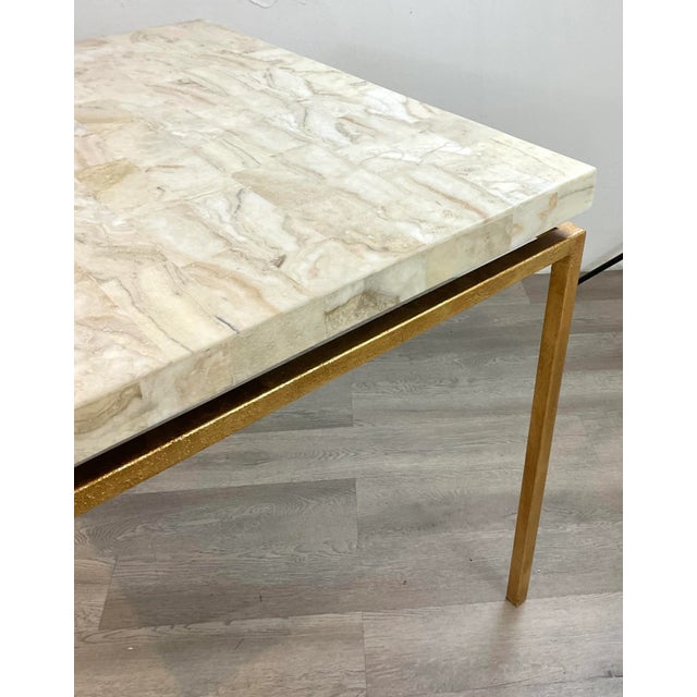 Made Goods Moder Beige Crystal Stone Finished Benjamin Game Table For Sale In Atlanta - Image 6 of 6