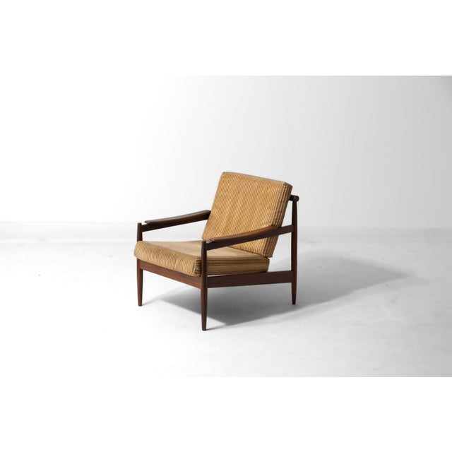 Danish Lounge Chair in Teak and Corduroy, 1960s For Sale - Image 13 of 13