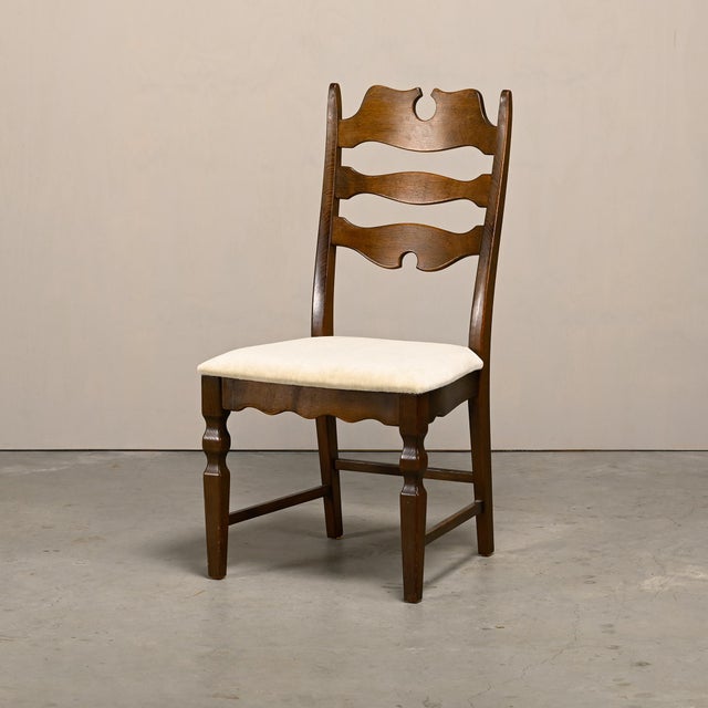 Wood Vintage Razorblade Dining Chairs by Henning Kjærnulf, Denmark, 1960s, Set of 6 For Sale - Image 7 of 18