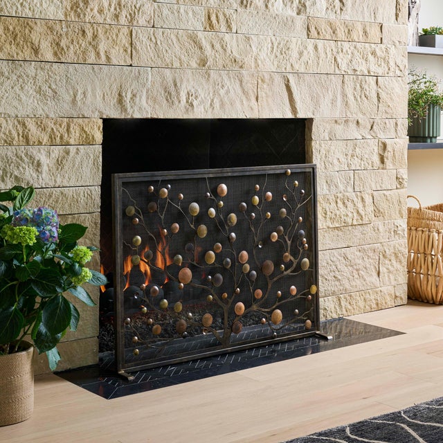 Origin Mid Century Modern Fireplace Screen For Sale - Image 11 of 12