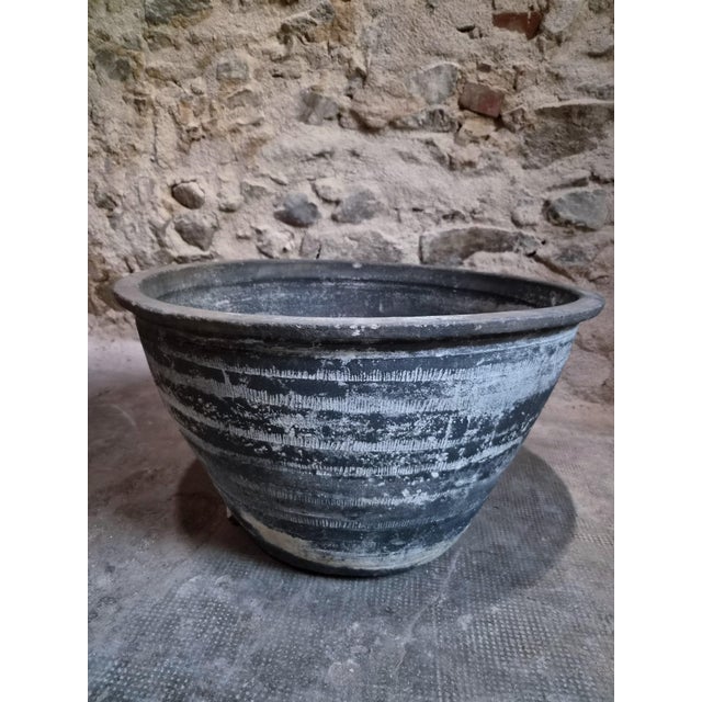 Antique French Rustic Terracotta Wash Trough, Auvergne, 19th Century For Sale - Image 10 of 18